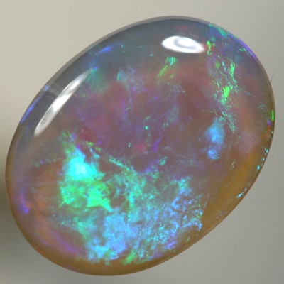 SOLID CRYSTAL OPAL Rolling flashes of green to purple